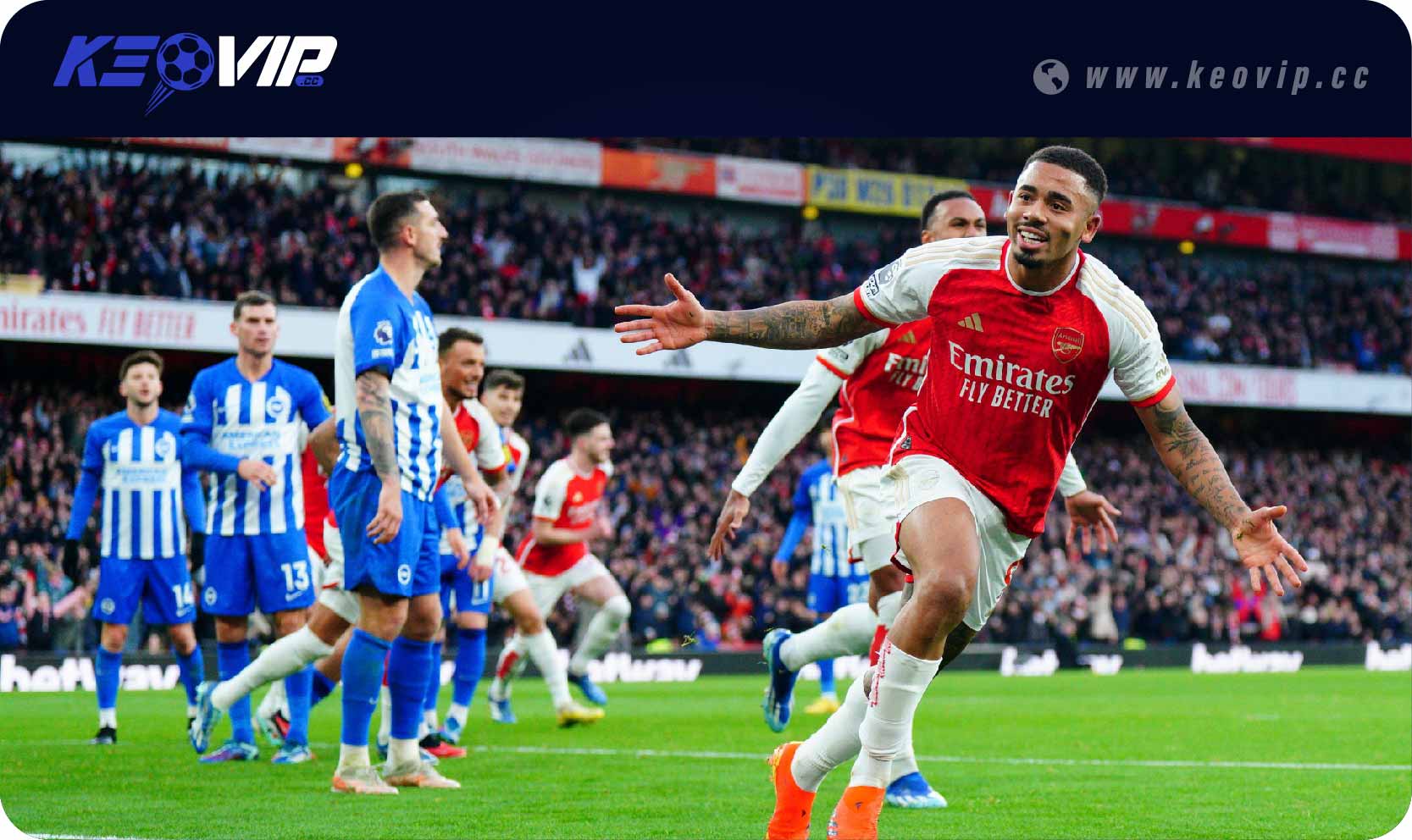 Soi kèo châu Á Arsenal vs Brighton (Handicap)